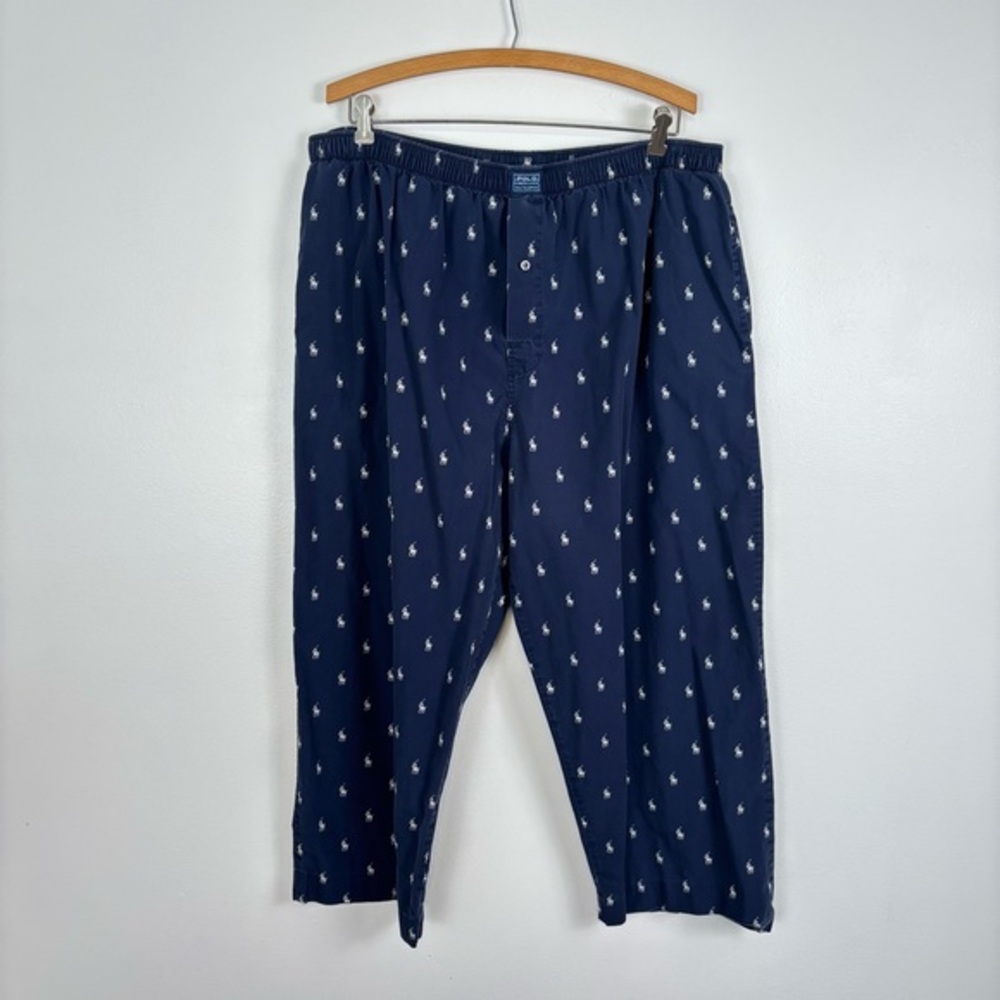 Polo Ralph Lauren Mens Large Logo Branded Pajama Pants Faded READ